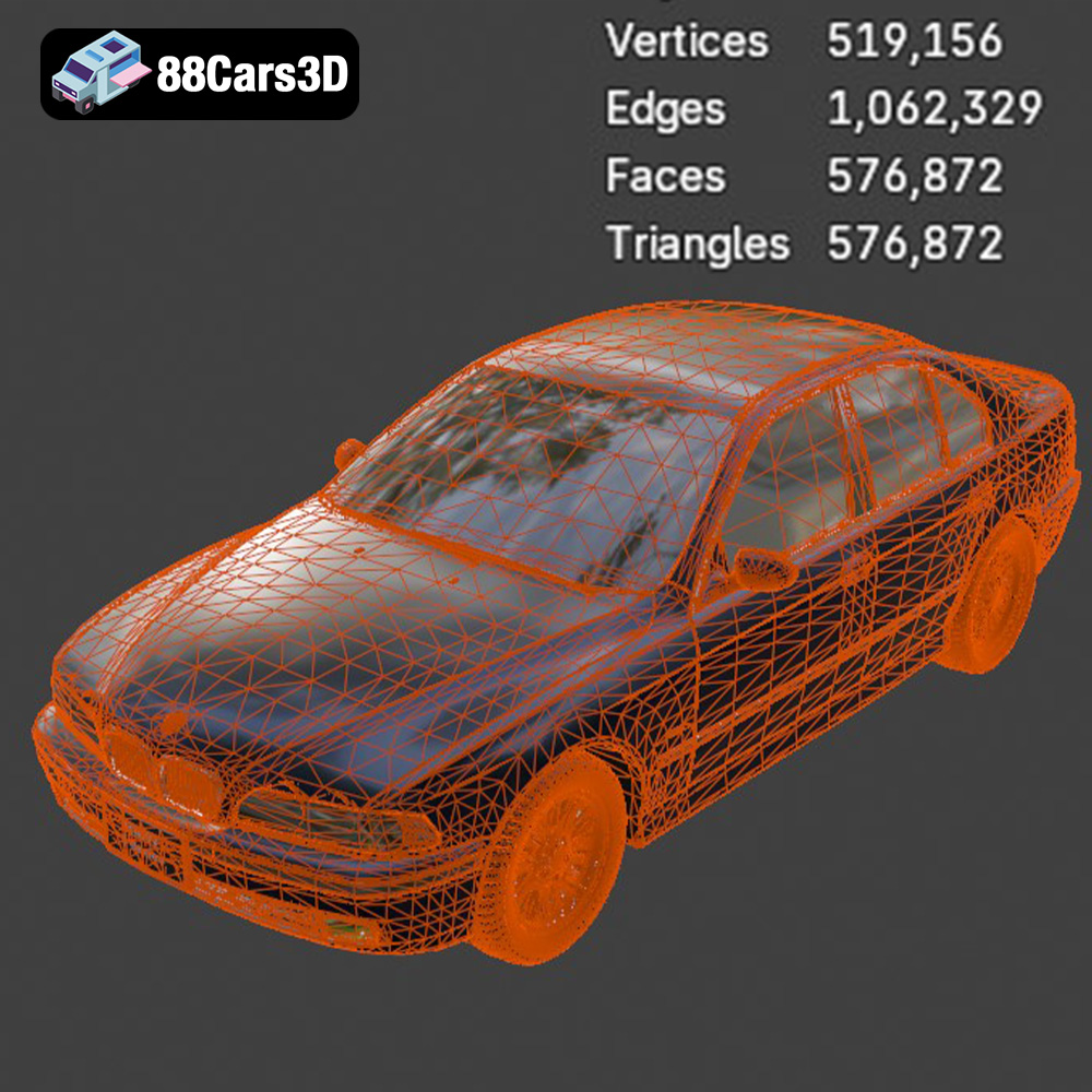 BMW E39 M5-540i 3D Model