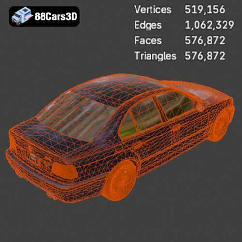 BMW E39 M5-540i 3D Model - Gallery Image 2 BMW E39 M5-540i 3D Model