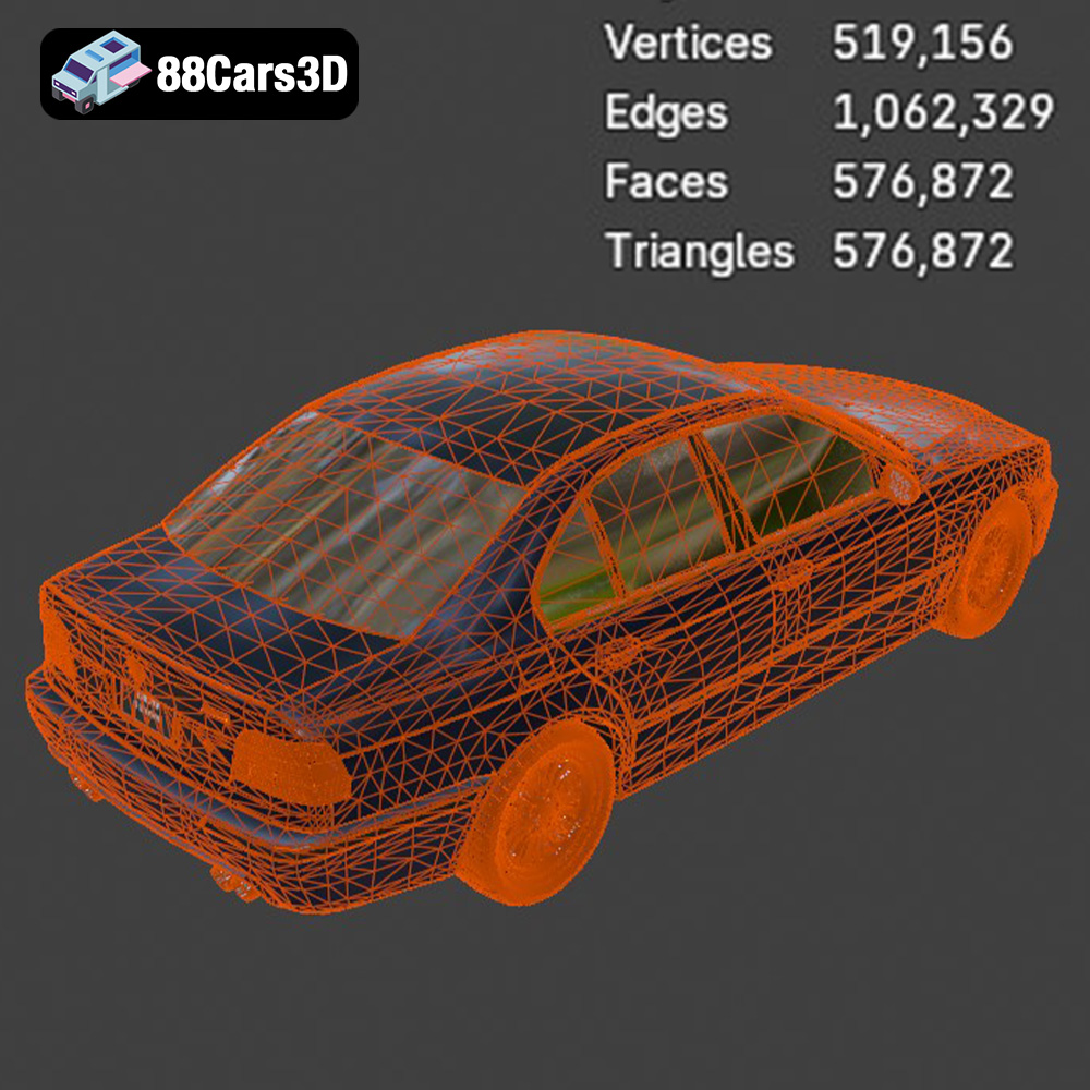 BMW E39 M5-540i 3D Model