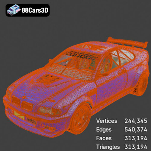 BMW M3 2024 3D Model - Gallery Image 3 BMW M3 2024 3D Model