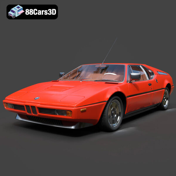 BMW Motorsport M1 E26 1981 3D Model - Main Image BMW Motorsport M1 E26 1981 3D Model