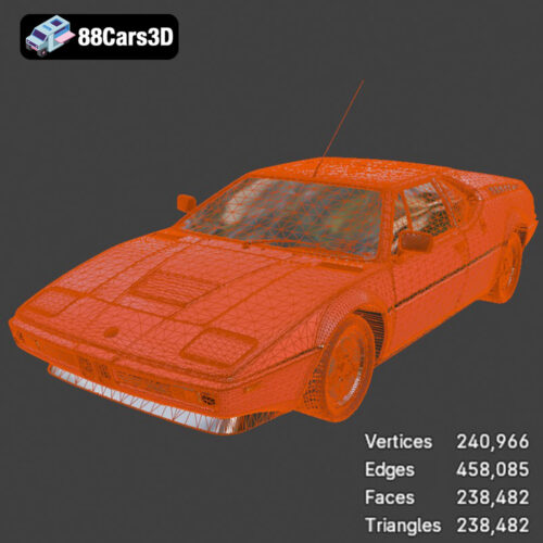 BMW Motorsport M1 E26 1981 3D Model