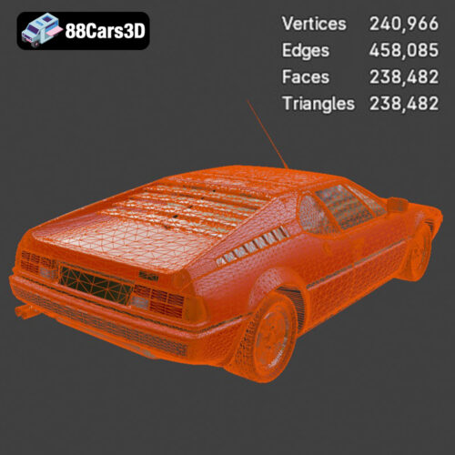 BMW Motorsport M1 E26 1981 3D Model