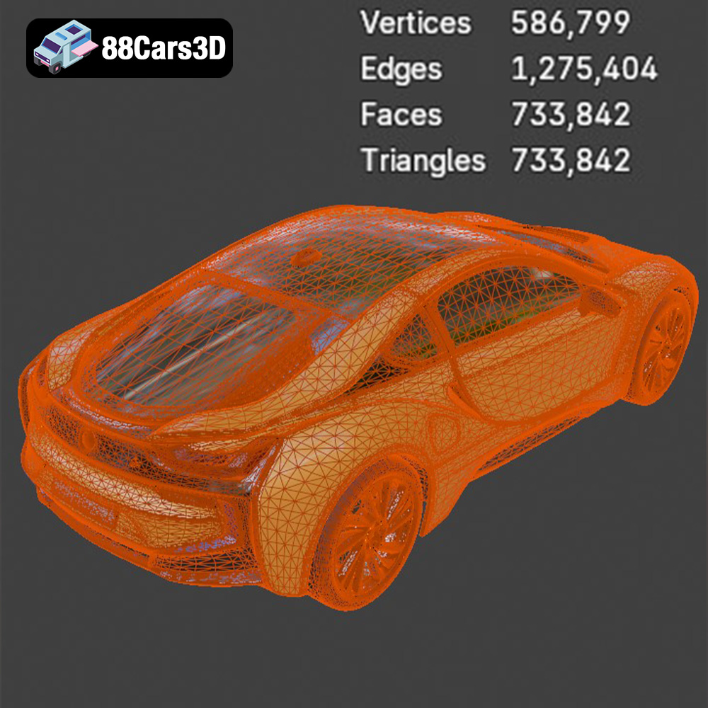 BMW i8 2015 3D Model
