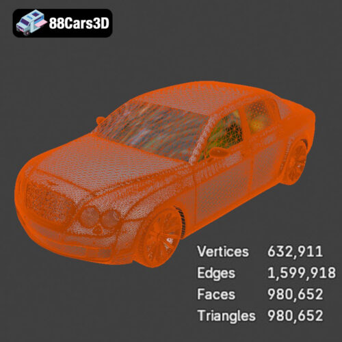 Bentley Continental Flying Spur 3D Model - Gallery Image 5 Bentley Continental Flying Spur 3D Model