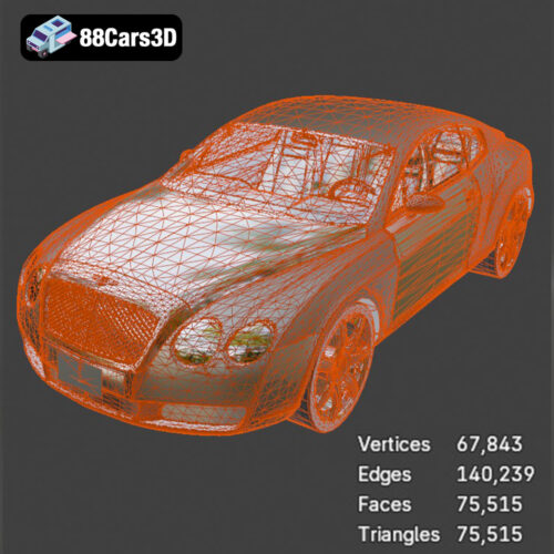 Bentley Continental GT-002 3D Model - Gallery Image 7 Bentley Continental GT-002 3D Model