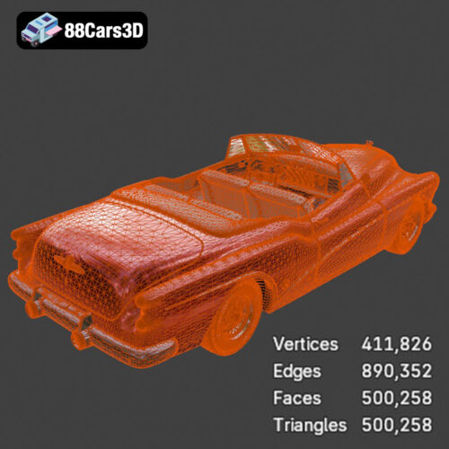 Buick Skylark Convertible 1953 3D Model - Gallery Image 5 Buick Skylark Convertible 1953 3D Model