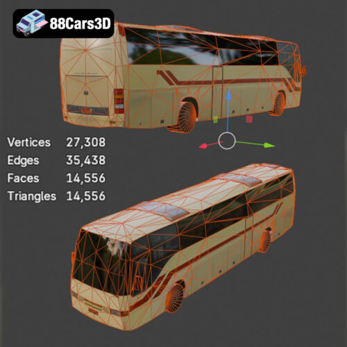 Generic Modern Bus 3D Model - Gallery Image 5 Generic Modern Bus 3D Model