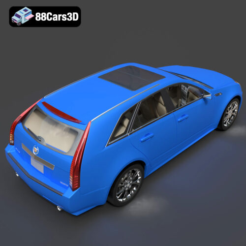 Cadillac CTS SW 2010 3D Model - Gallery Image 7 Cadillac CTS SW 2010 3D Model