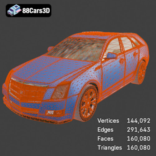Cadillac CTS SW 2010 3D Model - Gallery Image 6 Cadillac CTS SW 2010 3D Model