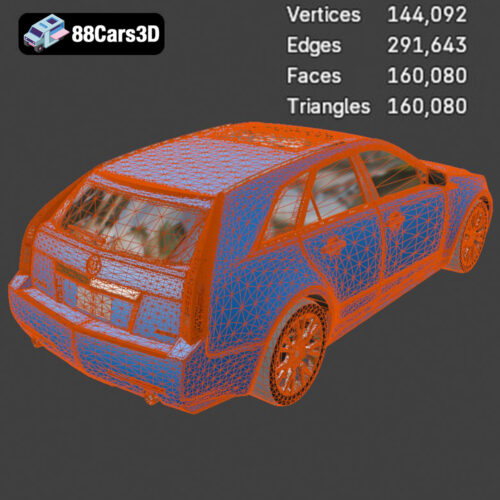 Cadillac CTS SW 2010 3D Model - Gallery Image 4 Cadillac CTS SW 2010 3D Model