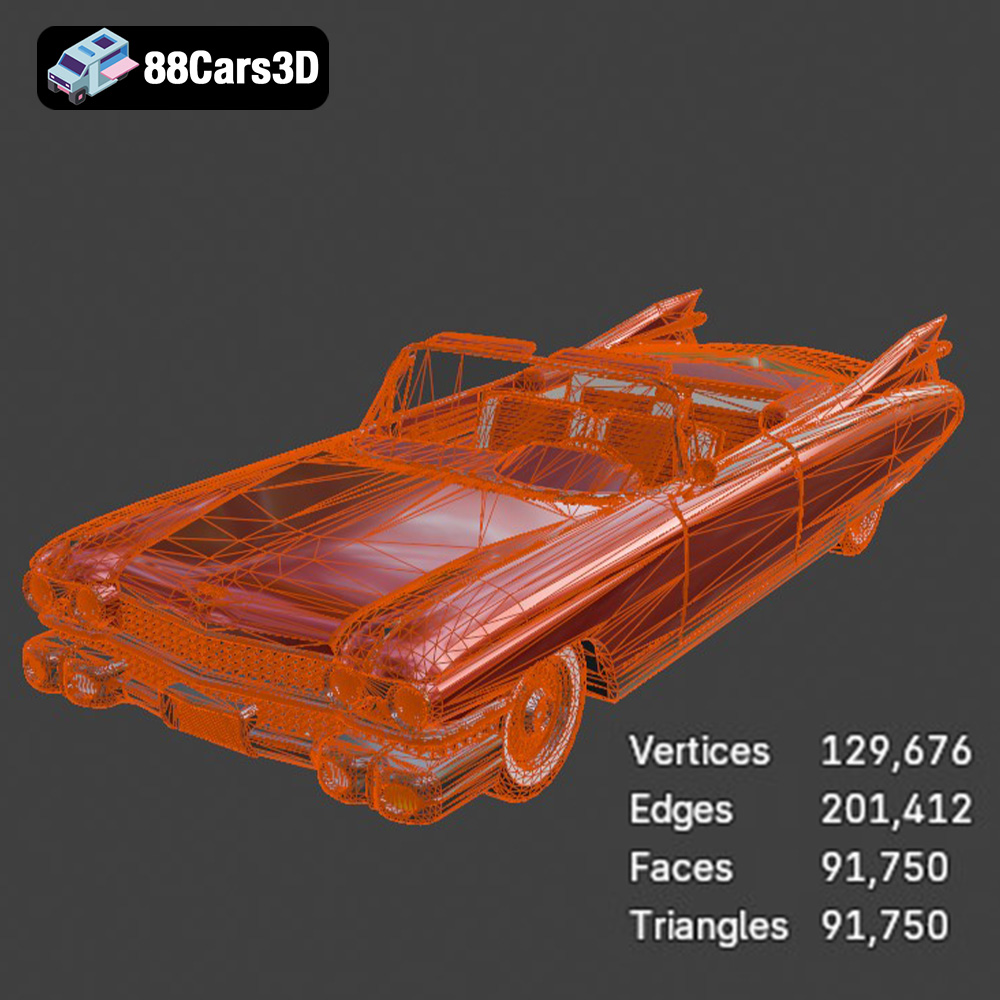 Cadillac Eldorado Convertible (1959) 3D Model
