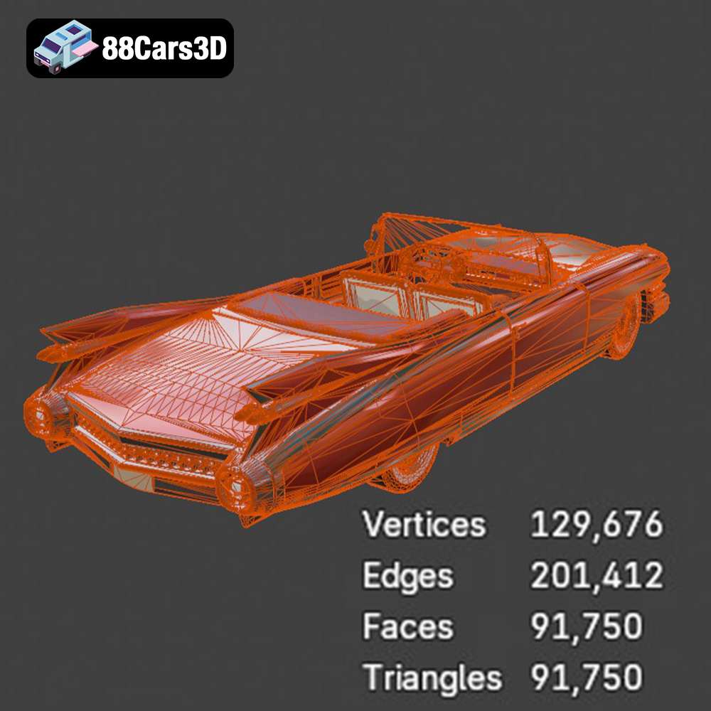 Cadillac Eldorado Convertible (1959) 3D Model
