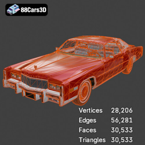 Cadillac Eldorado 1978 3D Model - Gallery Image 3 Cadillac Eldorado 1978 3D Model