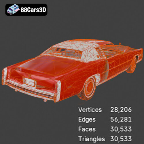 Cadillac Eldorado 1978 3D Model - Gallery Image 2 Cadillac Eldorado 1978 3D Model