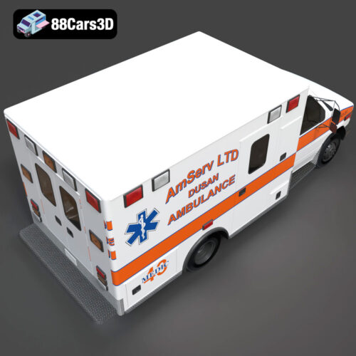 Ford Ambulance AmServ LTD Dusan-002 3D Model