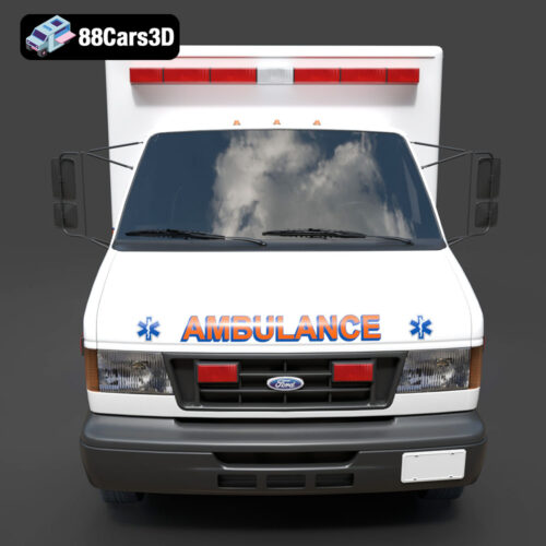 Ford Ambulance AmServ LTD Dusan-002 3D Model
