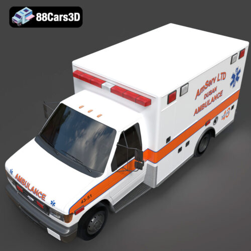 Ford Ambulance AmServ LTD Dusan-002 3D Model
