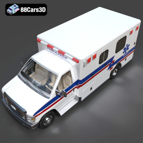 Ford E-450 Ambulance 3D Model