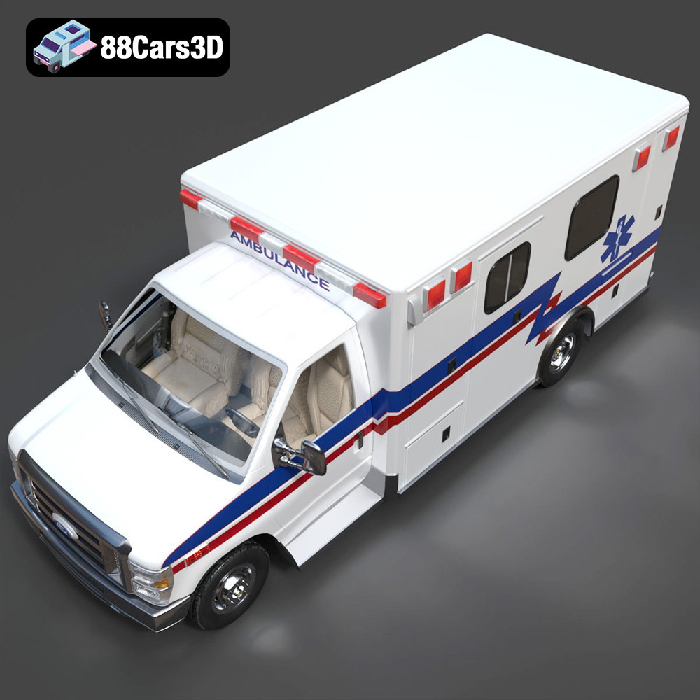 Ford E-450 Ambulance 3D Model