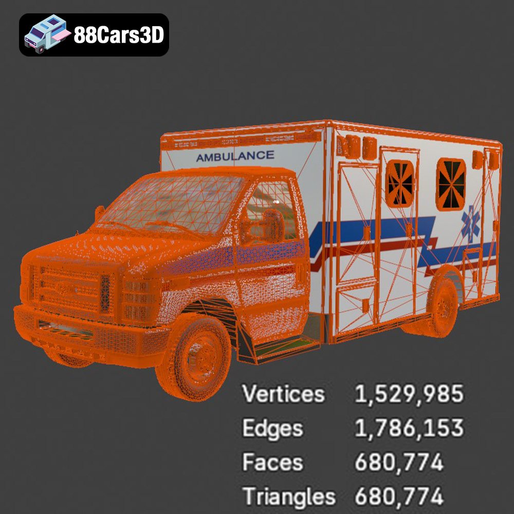 Ford E-450 Ambulance 3D Model