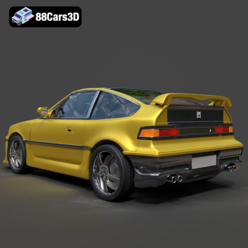 Honda CRX 1980 3D Model - Gallery Image 2 Honda CRX 1980 3D Model