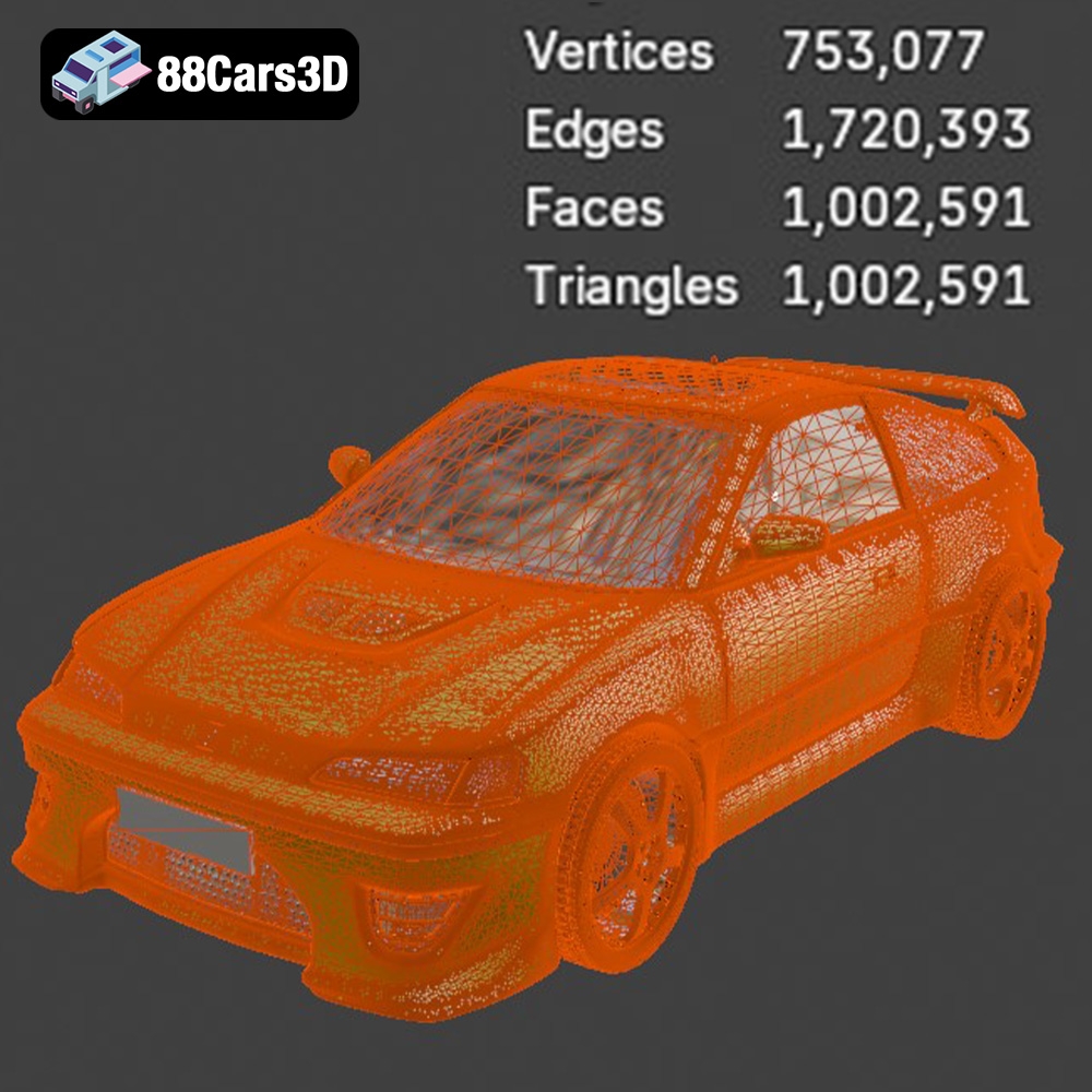 Honda CRX 1980 3D Model