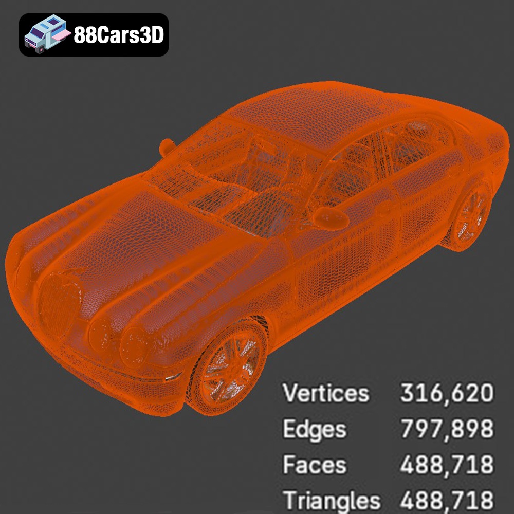 Jaguar S-Type Sedan 3D Model