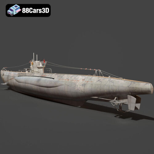 German U-Boat U-99 Submarine 1940 3D Model