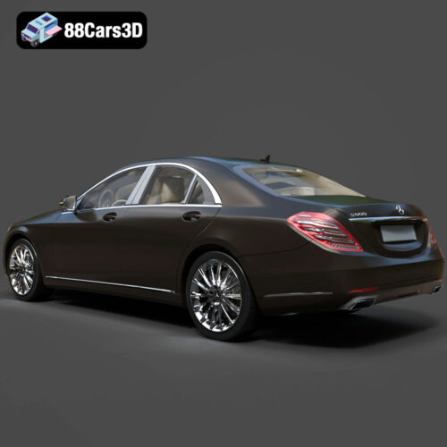 Mercedes-Benz S500 2022 3D Model - Gallery Image 6 Mercedes-Benz S500 2022 3D Model