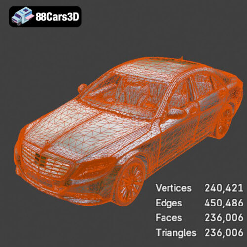 Mercedes-Benz S500 2022 3D Model - Gallery Image 5 Mercedes-Benz S500 2022 3D Model