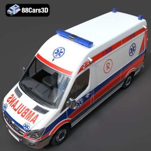 Mercedes-Benz Sprinter Ambulance 3D Model - Gallery Image 7 Mercedes-Benz Sprinter Ambulance 3D Model