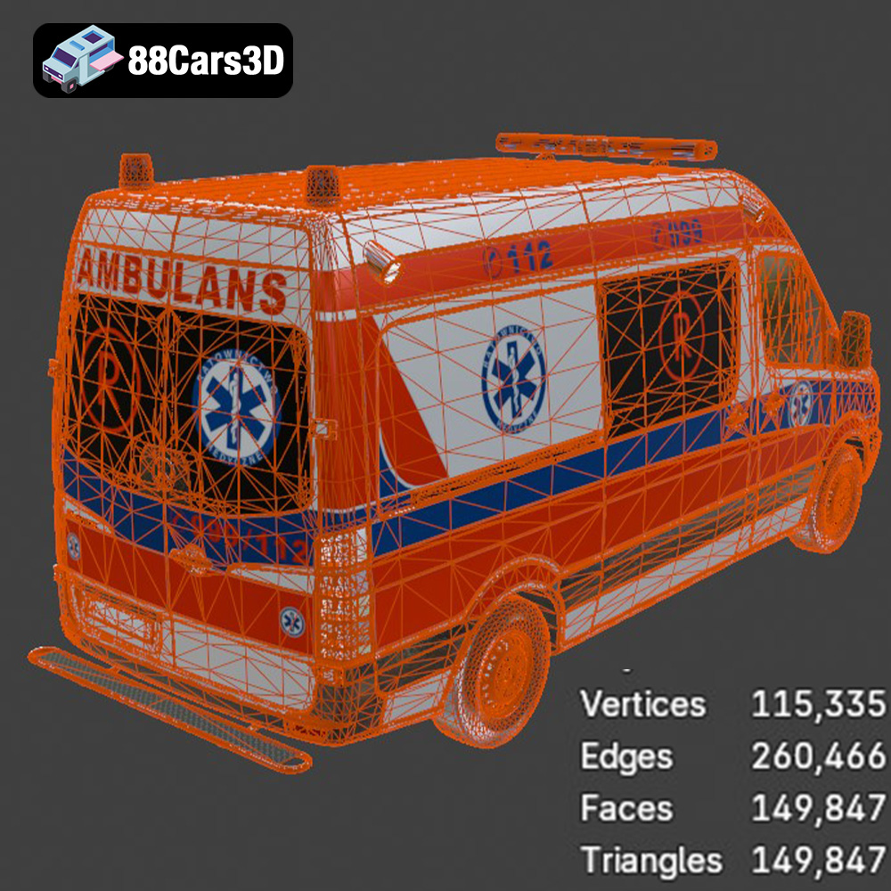Mercedes-Benz Sprinter Ambulance 3D Model