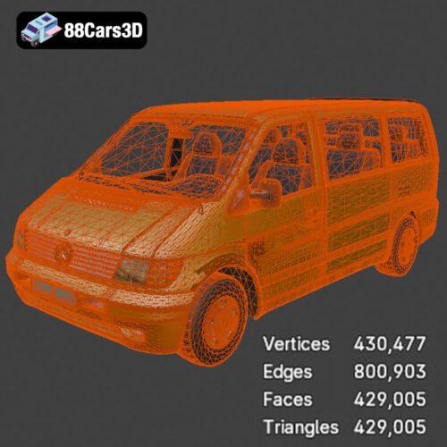 Mercedes-Benz Vito Passenger Van 3D Model