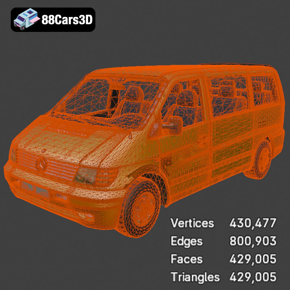 Mercedes-Benz Vito Passenger Van 3D Model