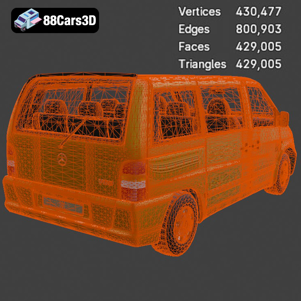Mercedes-Benz Vito Passenger Van 3D Model