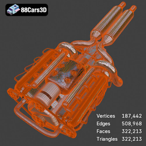 Sport Motor Engine 3D Model