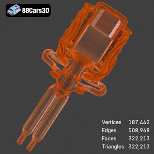 Sport Motor Engine 3D Model