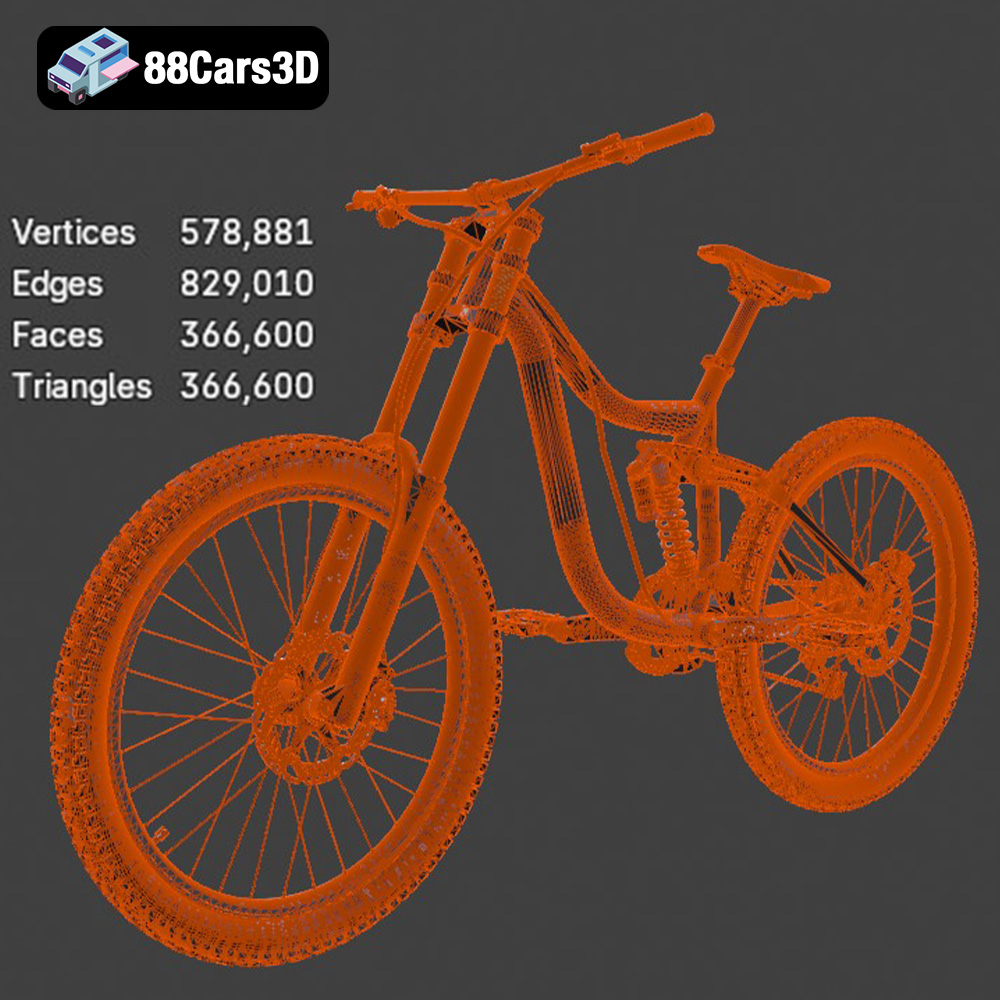 Mototsikly Downhill Bike-002 3D Model