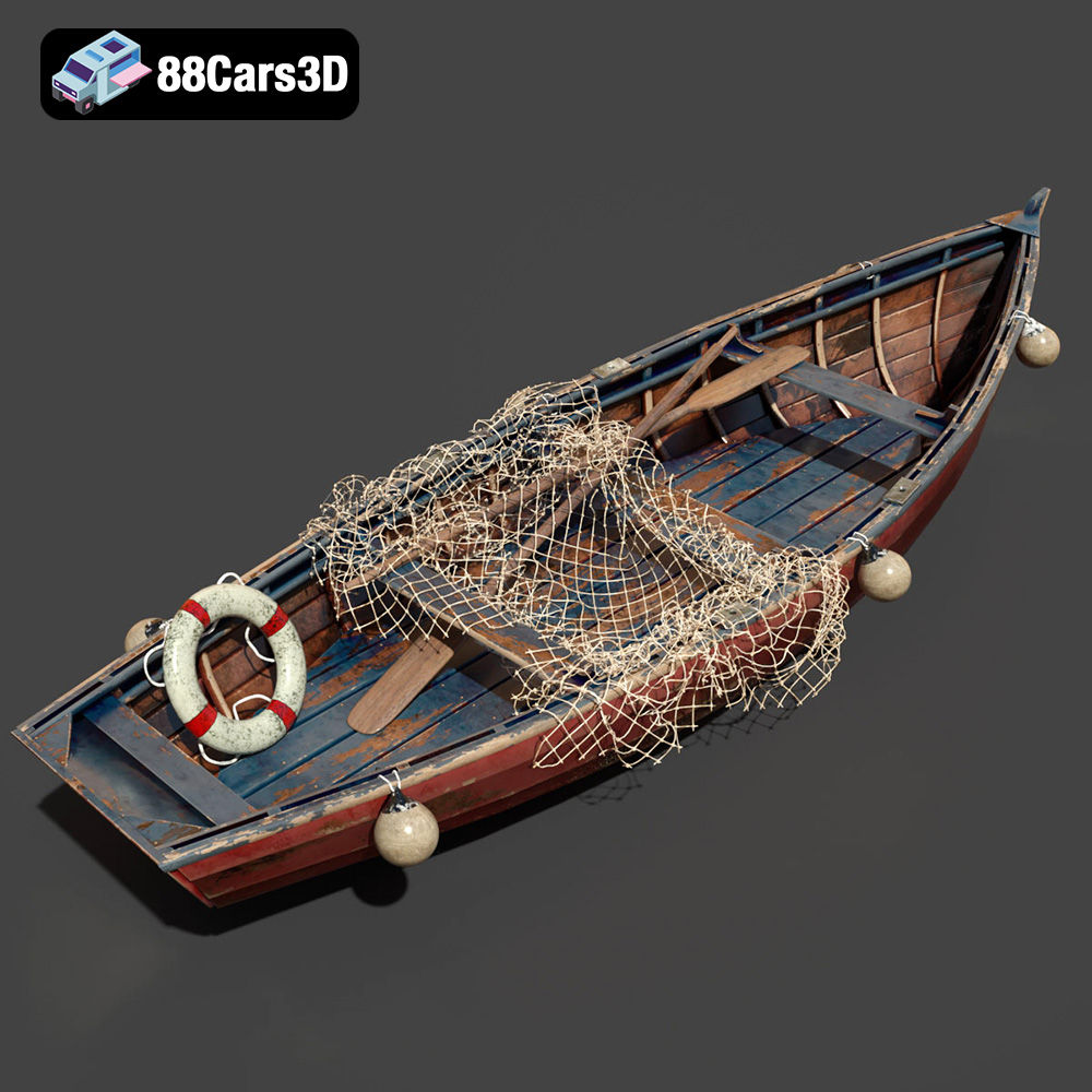 Old Fishing Boat 2014 3D Model