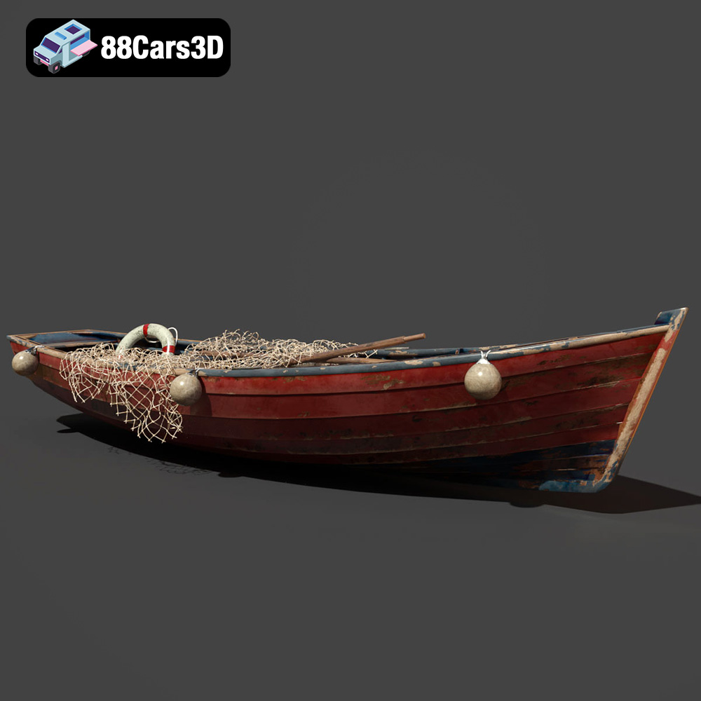 Old Fishing Boat 2014 3D Model