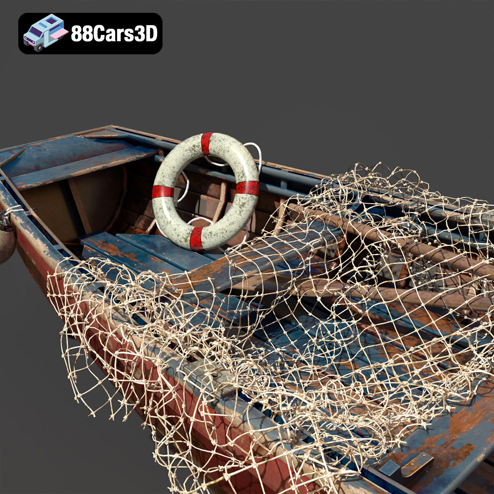 Old Fishing Boat 2014 3D Model