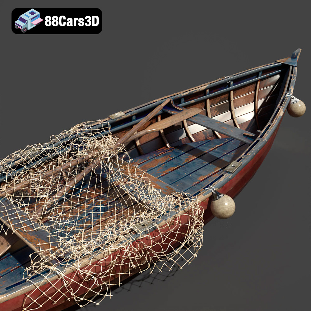 Old Fishing Boat 2014 3D Model