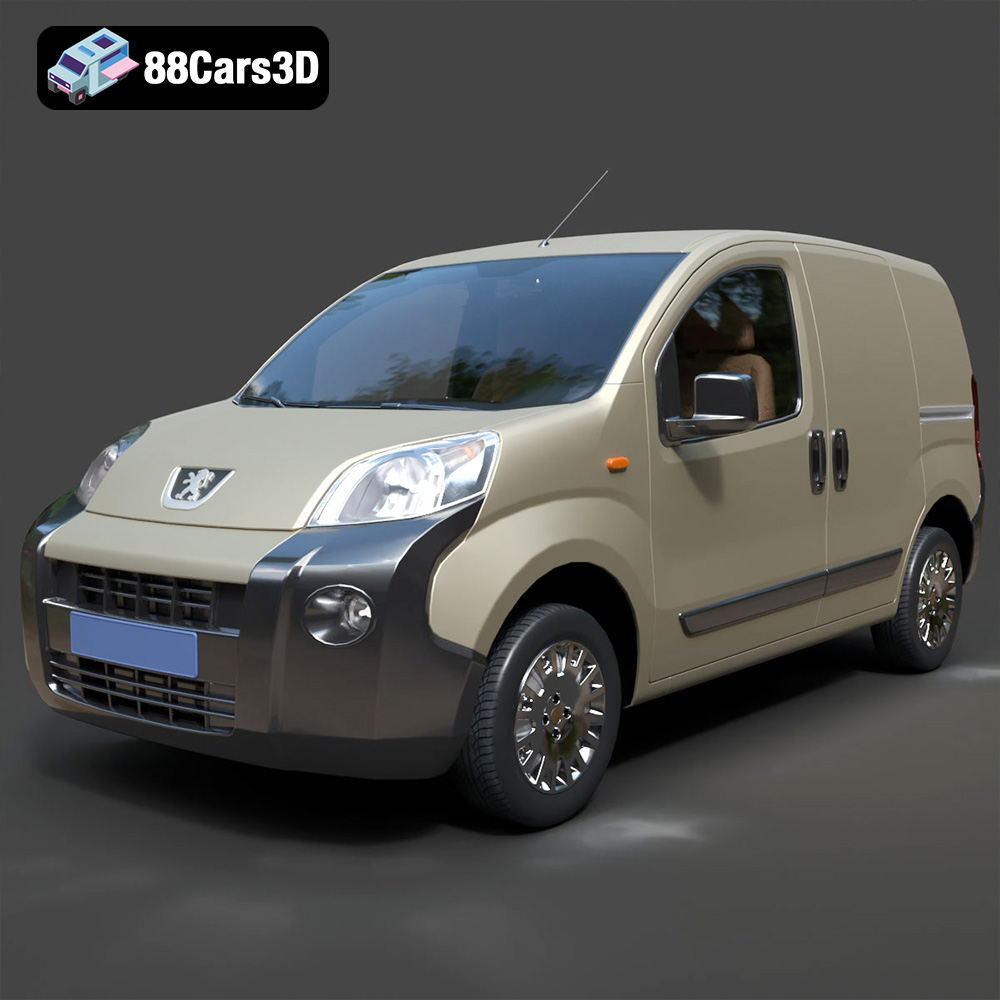 Peugeot Bipper 3D Model 3D Printable STL - 88Cars3D Download 3D Car ...