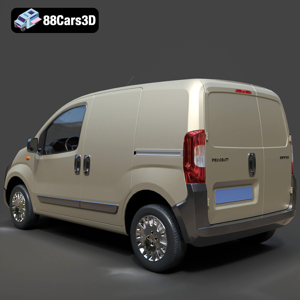 Peugeot Bipper 3D Model 3D Printable STL - 88Cars3D Download 3D Car ...