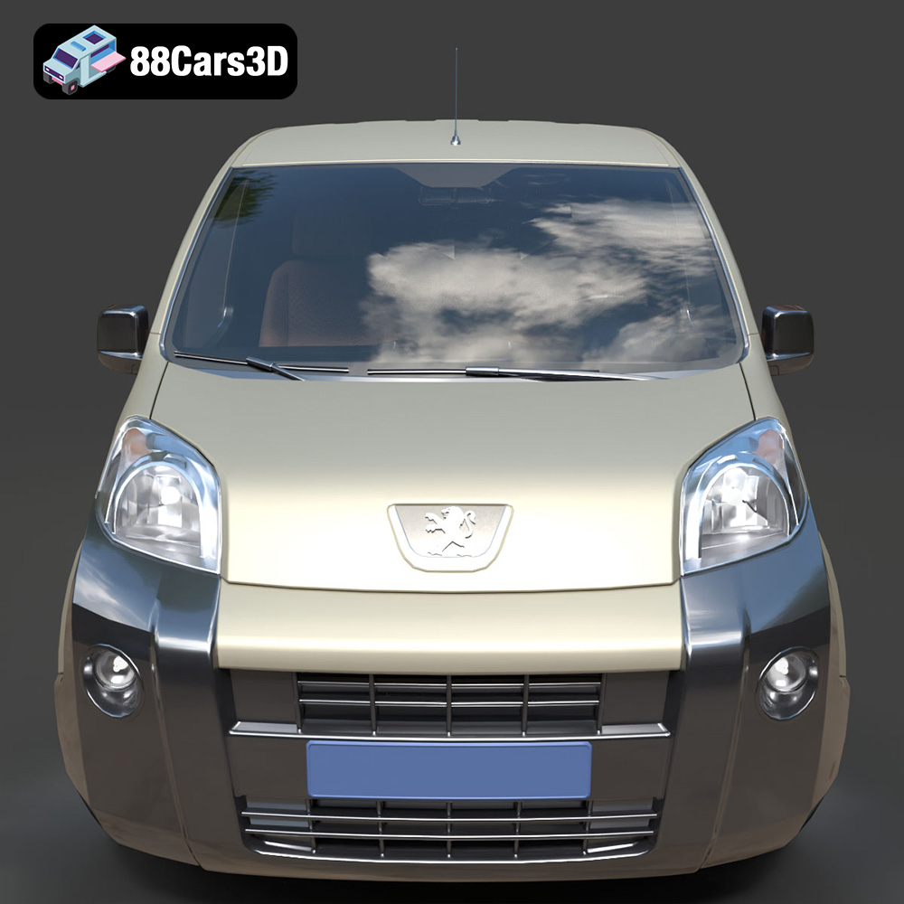 Peugeot Bipper 3D Model 3D Printable STL - 88Cars3D Download 3D Car ...