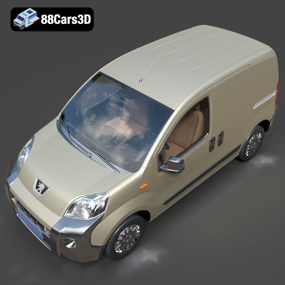 Peugeot Bipper 3D Model 3D Printable STL - 88Cars3D Download 3D Car ...