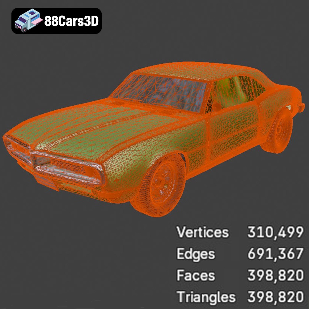 Pontiac Firebird 1998 3D Model