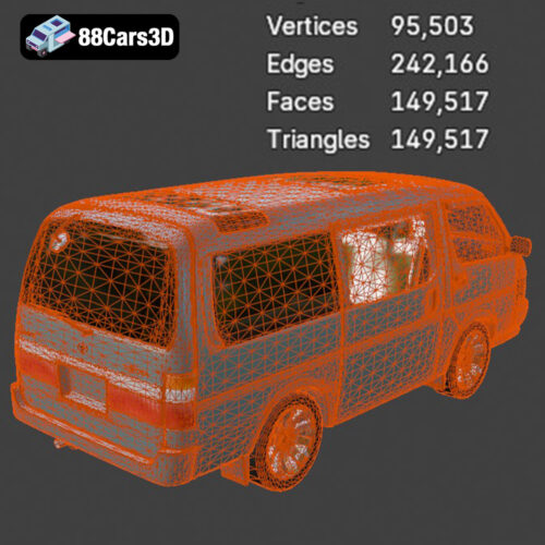 Toyota Hiace 3D Model - Gallery Image 3 Toyota Hiace 3D Model