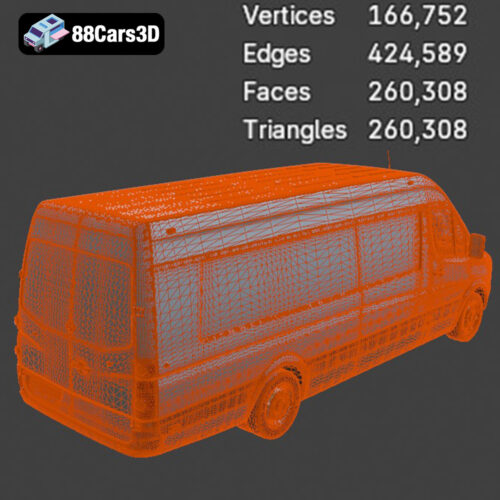 Volkswagen Crafter 2020 3D Model - Gallery Image 5 Volkswagen Crafter 2020 3D Model